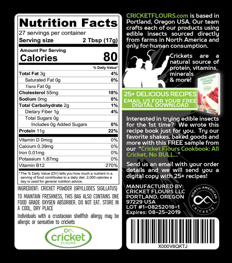 Nutrition in Cricket Flour Powder